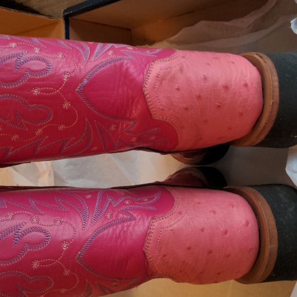 Lucchese Pink Cowboy boots women's size 6 B - Picture 11 of 16